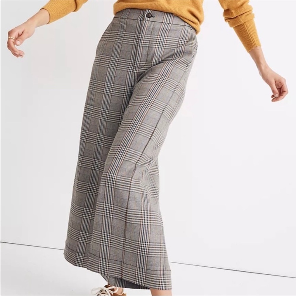 *SOLD * Madewell Huston Wide Leg Plaid Pants